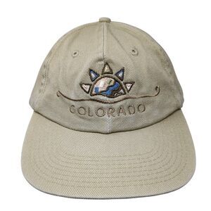 Colorado Slideback Hat Tan One Size Adjustable Embroidered Fahrenheit